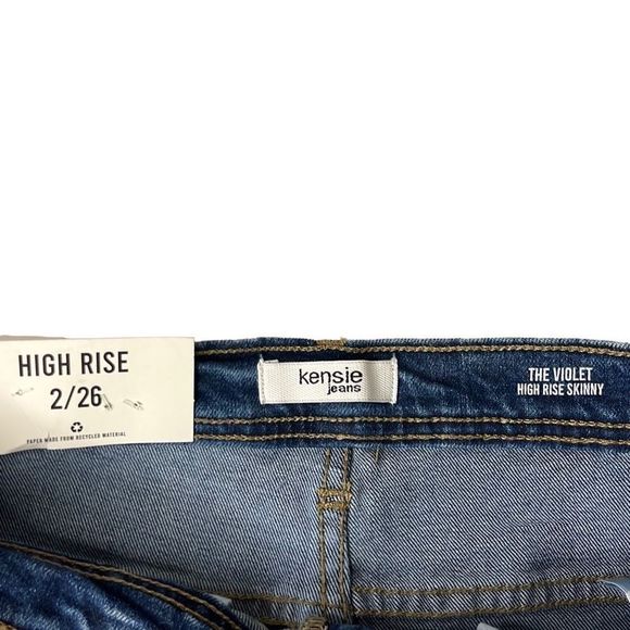 KENSIE women's The Violet‎ high rise skinny sz 2/26 NWT - Picture 4 of 7
